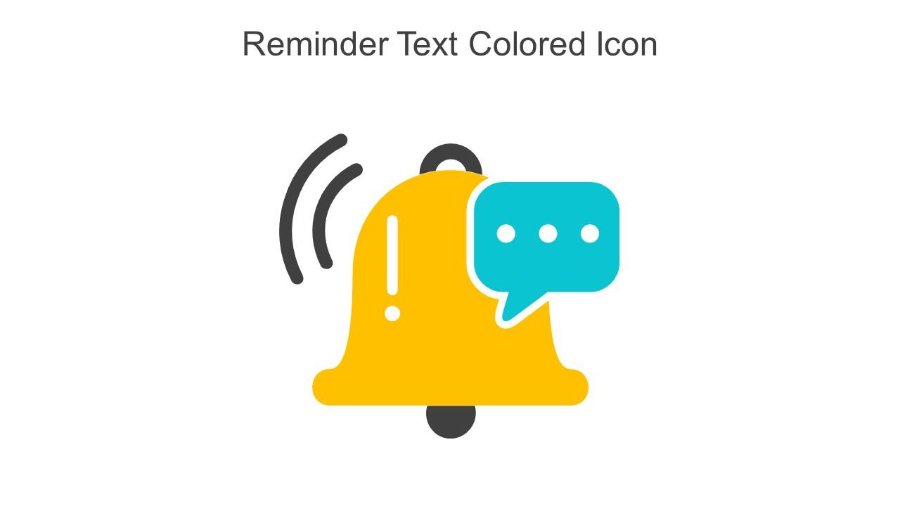 Reminder Text Colored Icon In Powerpoint Pptx Png And Editable Eps Format Slide01