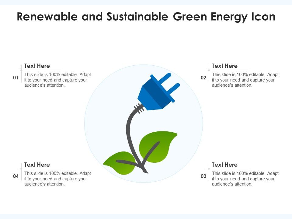 Renewable and sustainable green energy icon Slide01