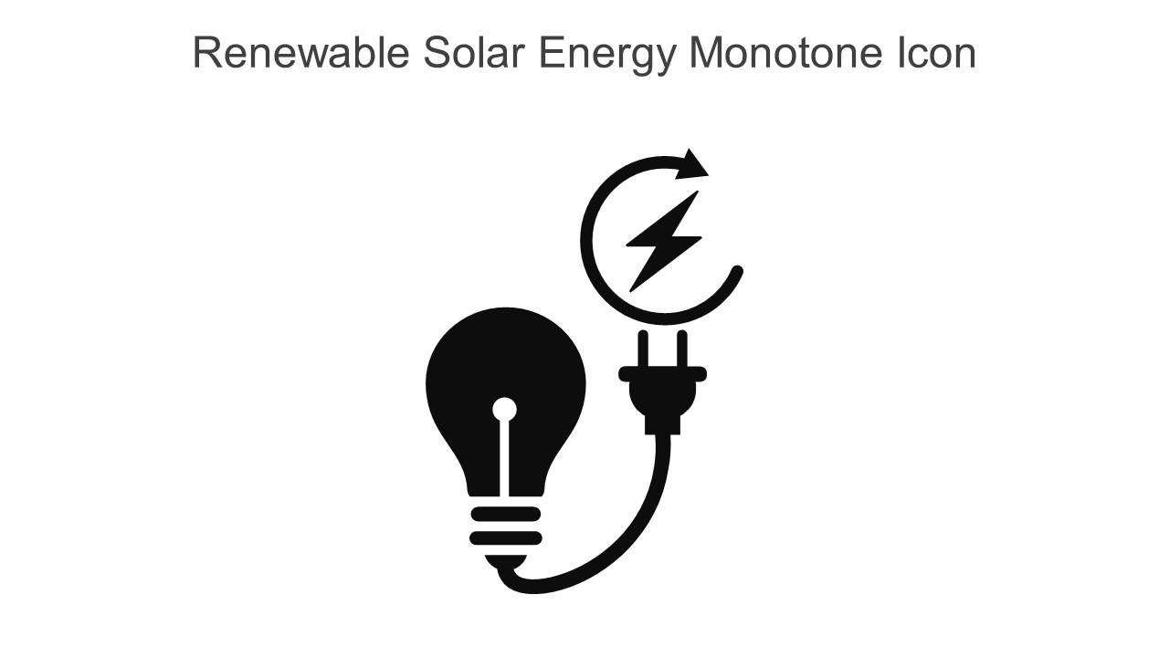 Renewable Solar Energy Monotone Icon In Powerpoint Pptx Png And Editable Eps Format