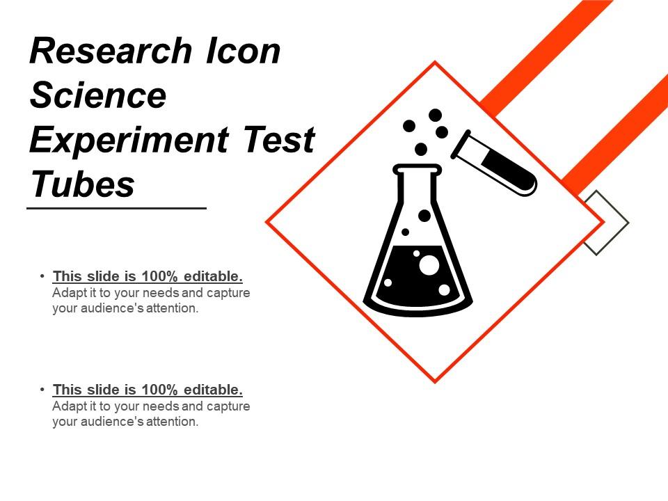 Research icon science experiment test tubes Slide01