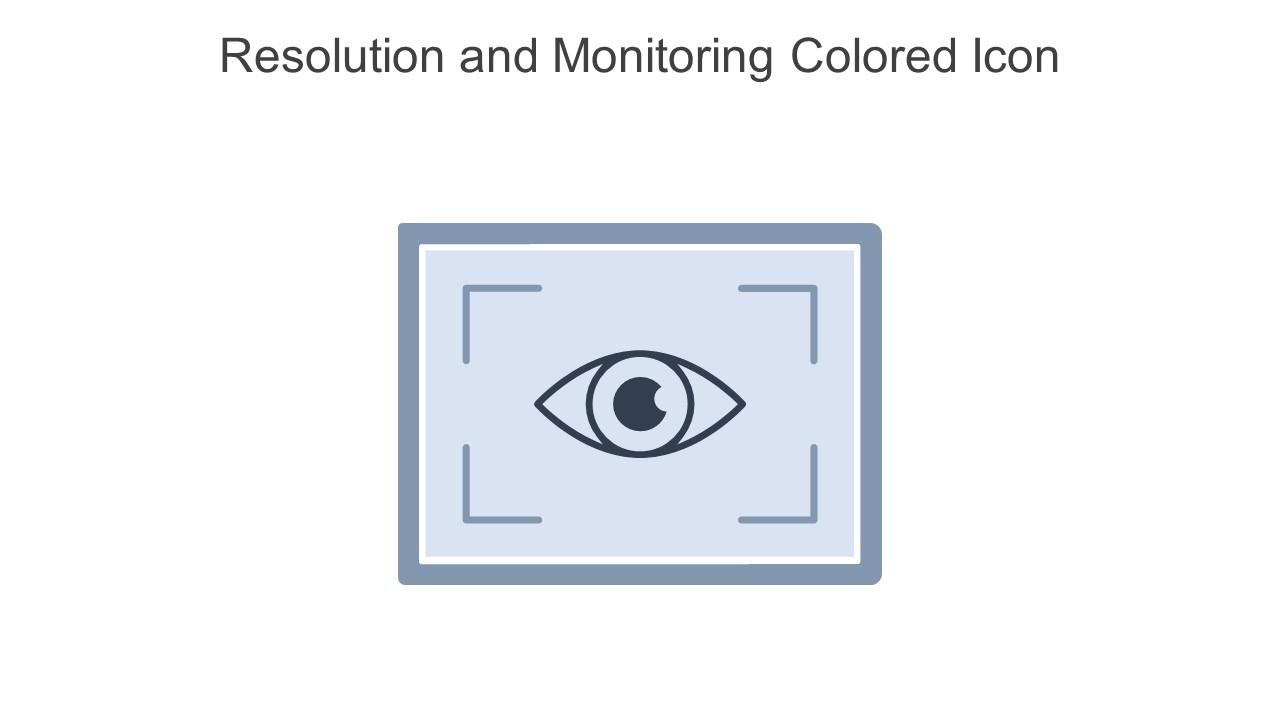 Resolution And Monitoring Colored Icon In Powerpoint Pptx Png And Editable Eps Format Slide01