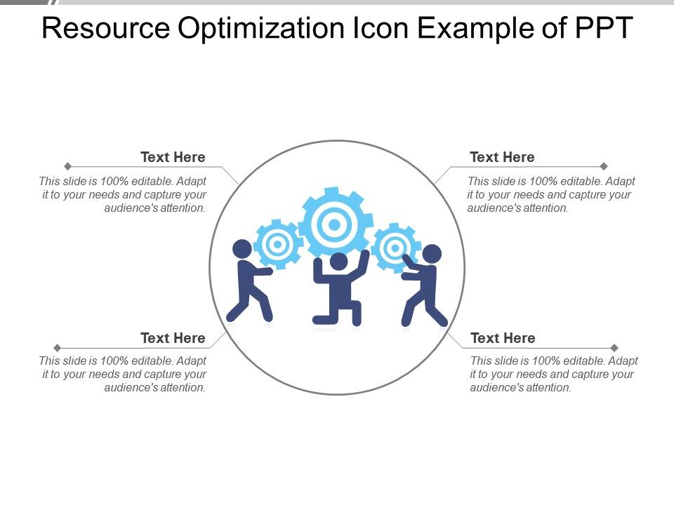 Resource optimization icon example of ppt Slide01