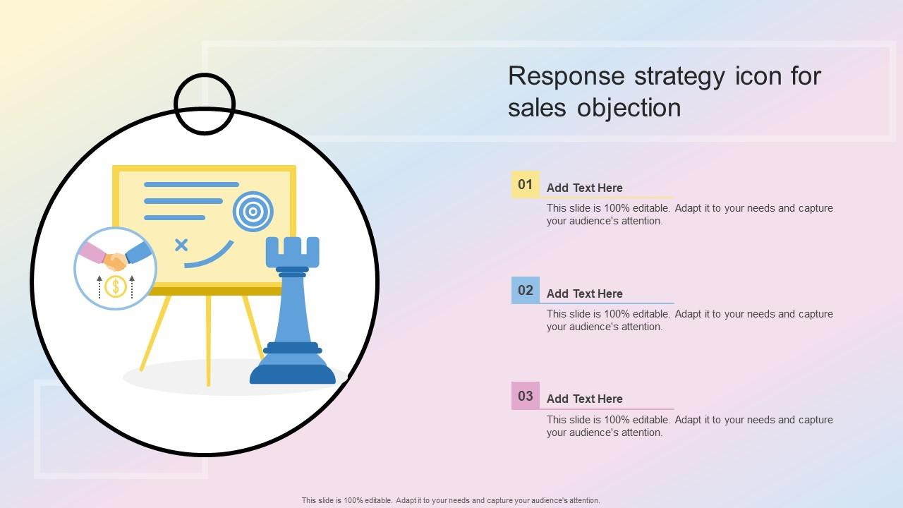 Response Strategy Icon For Sales Objection