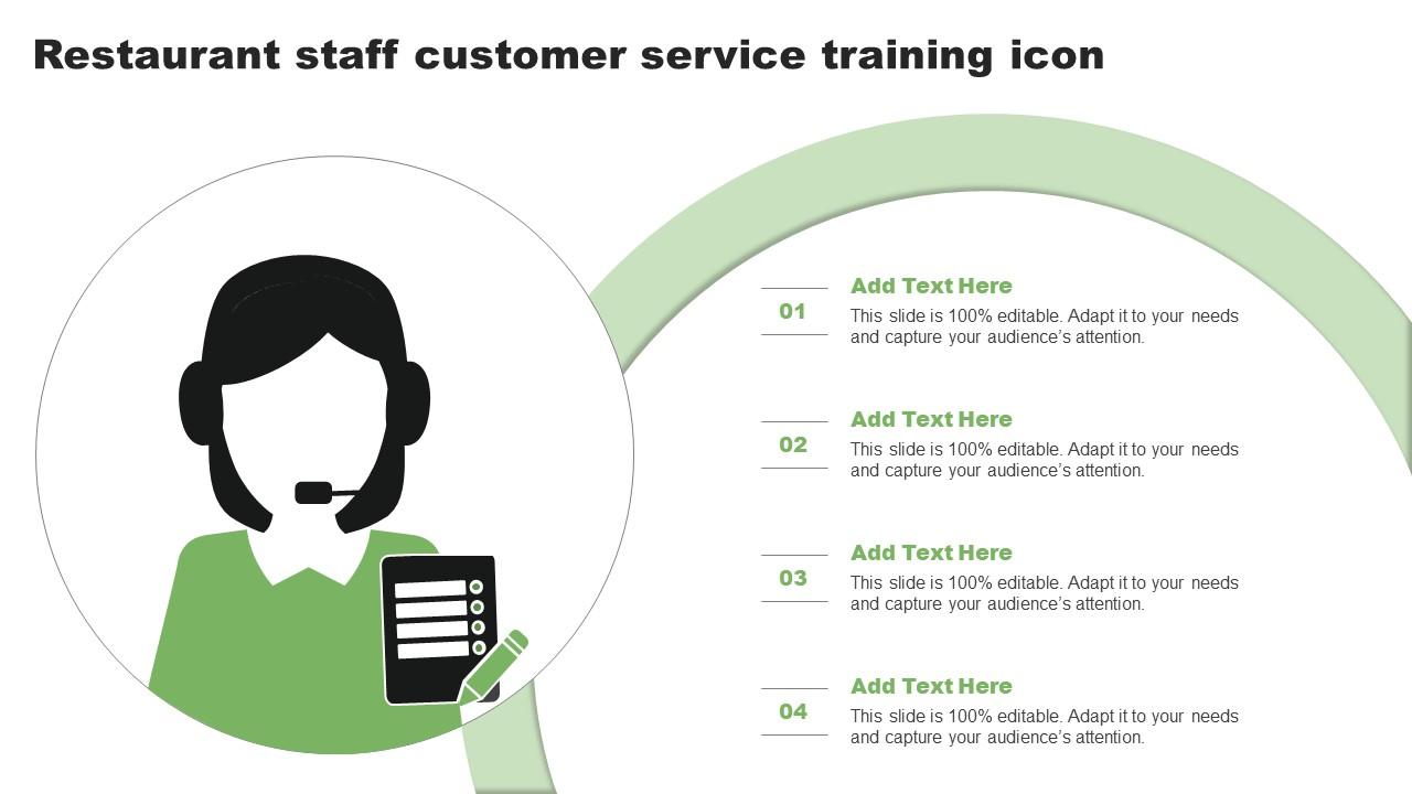 Restaurant Staff Customer Service Training Icon Slide01