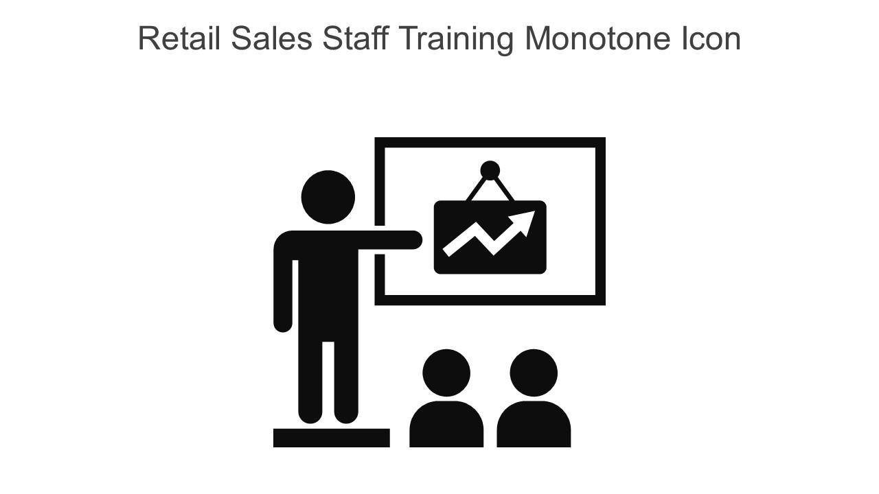 Retail Sales Staff Training Monotone Icon In Powerpoint Pptx Png And Editable Eps Format Slide01