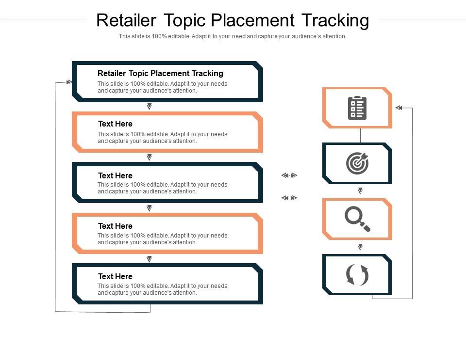 Retailer topic placement tracking ppt powerpoint presentation icon designs cpb Slide01