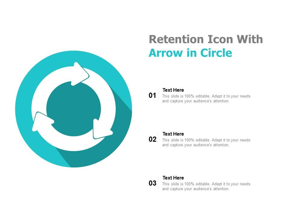 Retention icon with arrow in circle Slide01