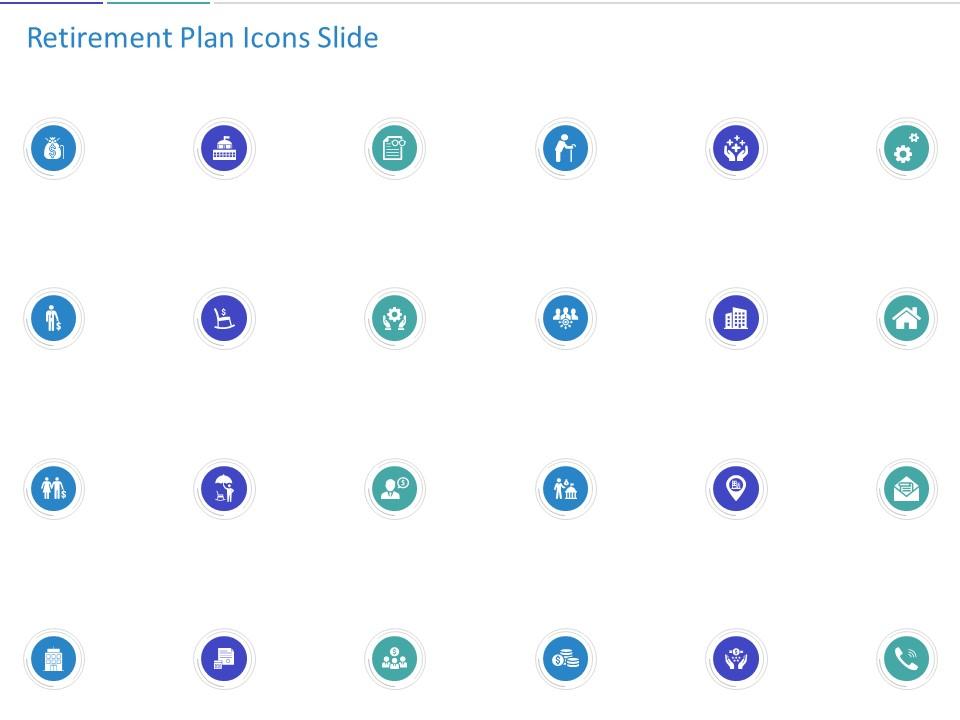 Retirement plan icons slide ppt powerpoint presentation summary visuals Slide01