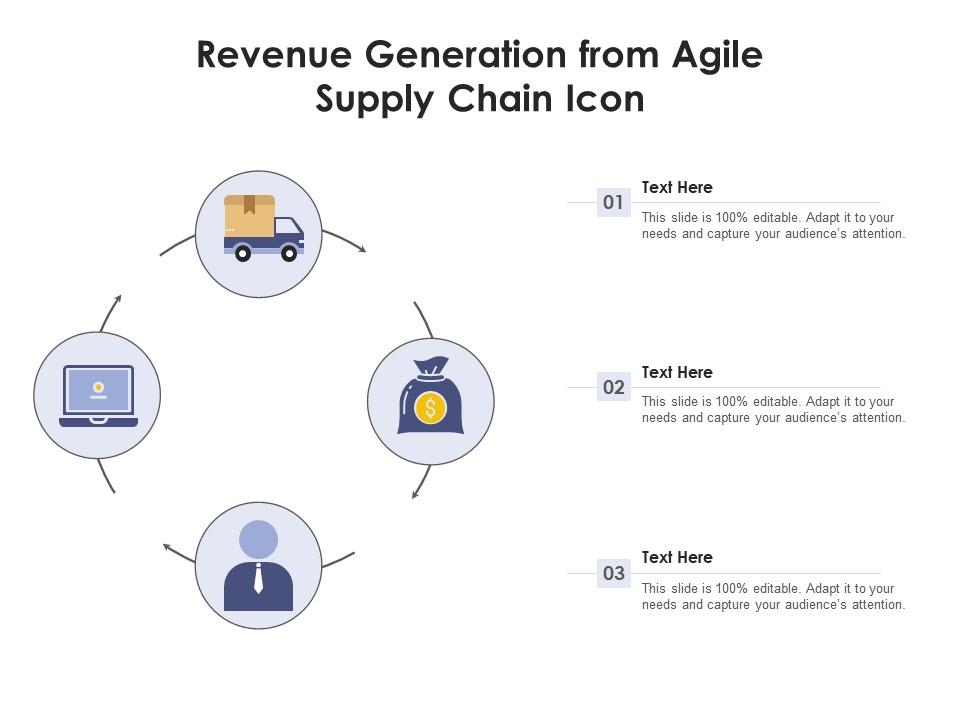 Revenue generation from agile supply chain icon Slide01