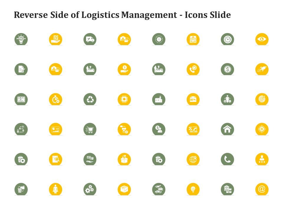Reverse side of logistics management icons slide reverse side of logistics management ppt gallery Slide01