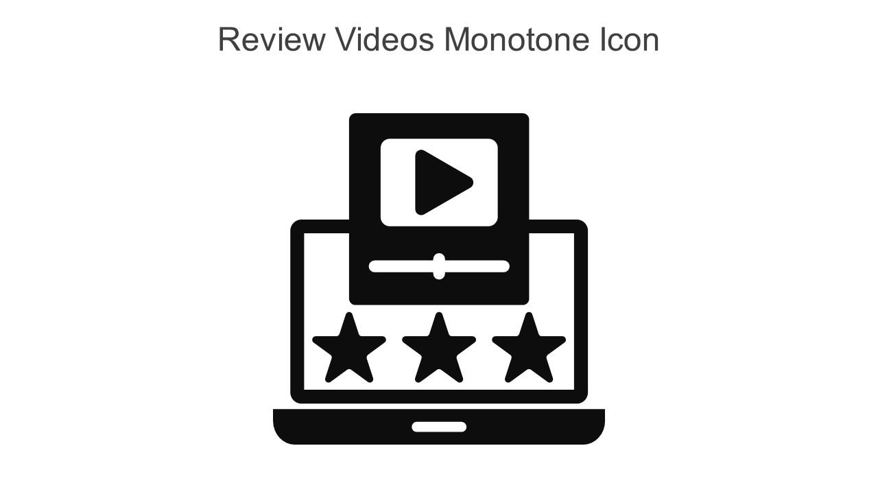 Review Videos Monotone Icon In Powerpoint Pptx Png And Editable Eps Format