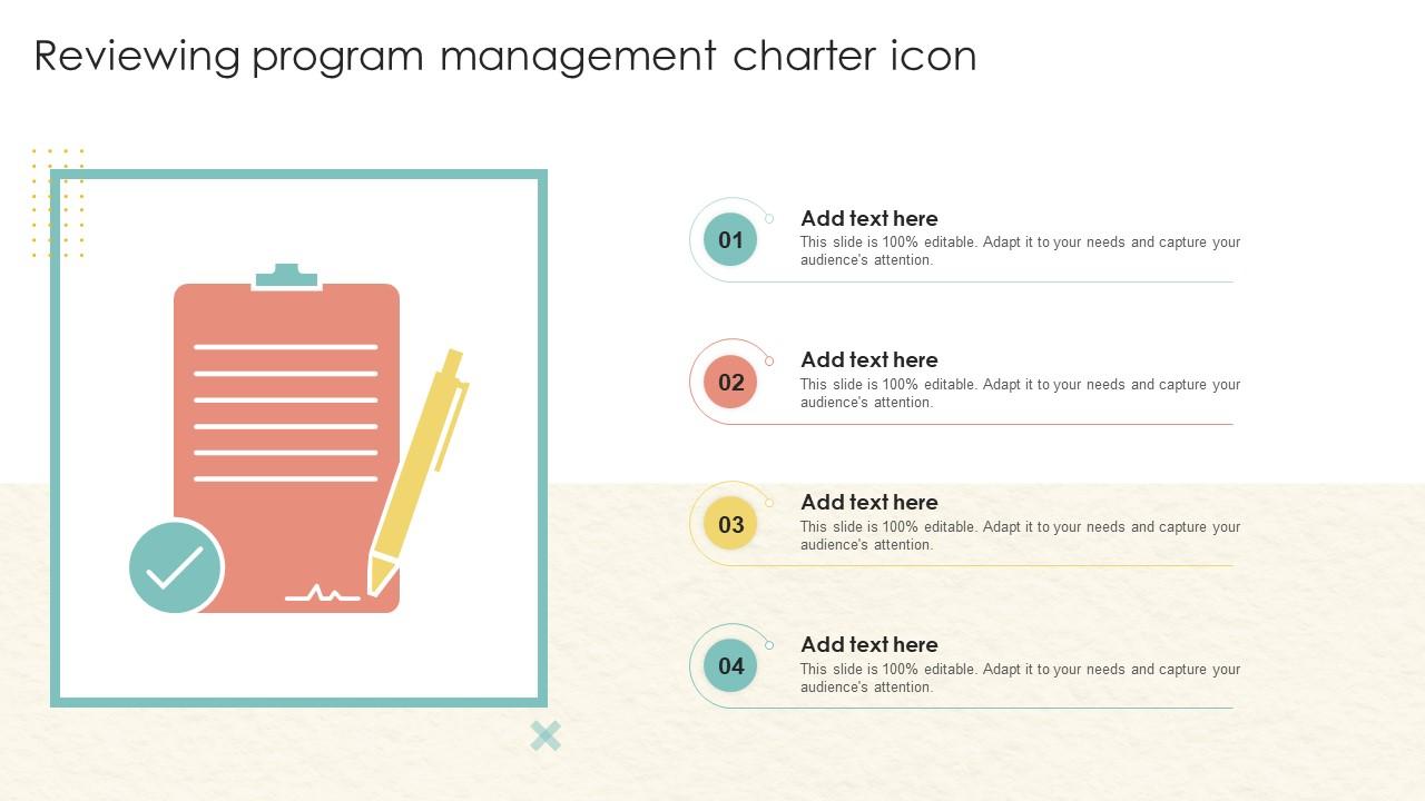 Reviewing Program Management Charter Icon Slide01