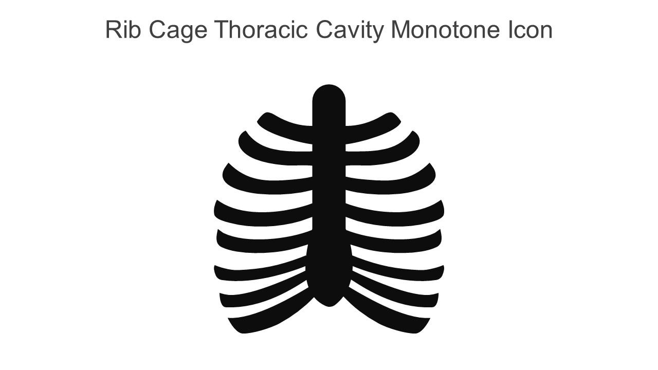 Rib Cage Thoracic Cavity Monotone Icon In Powerpoint Pptx Png And Editable Eps Format