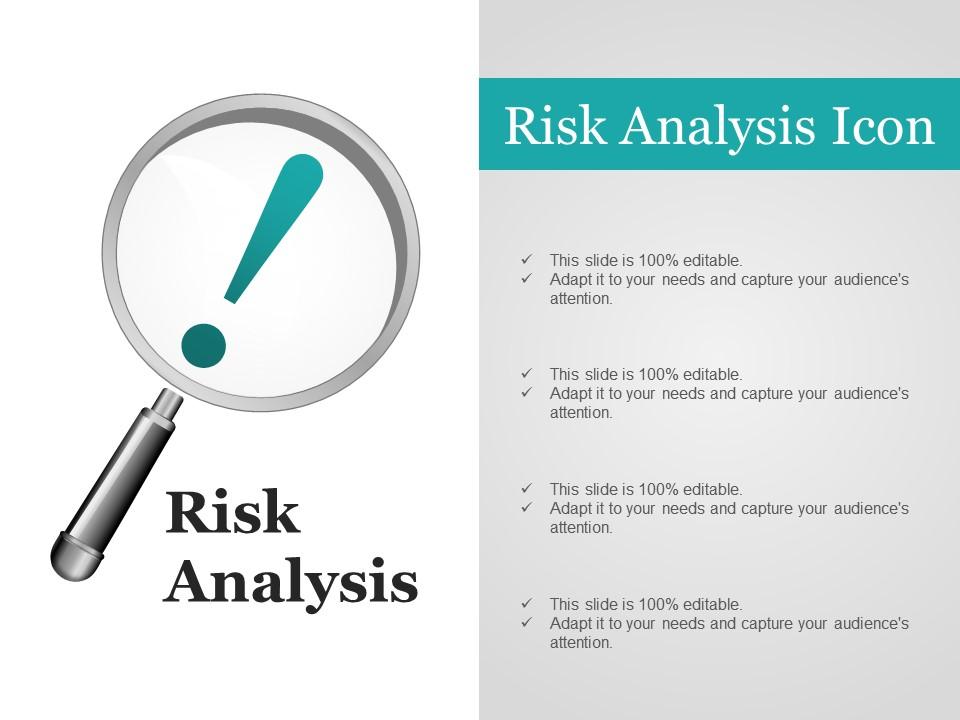 Risk analysis icon ppt background graphics Slide01