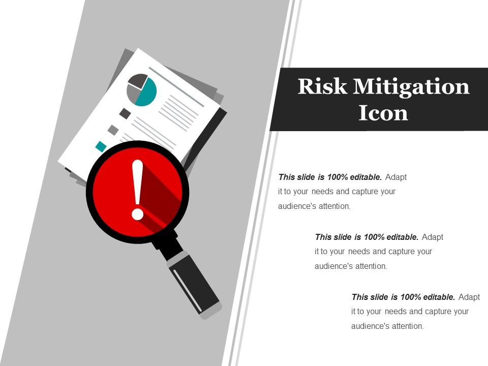 Risk mitigation icon ppt example 2017 Slide01