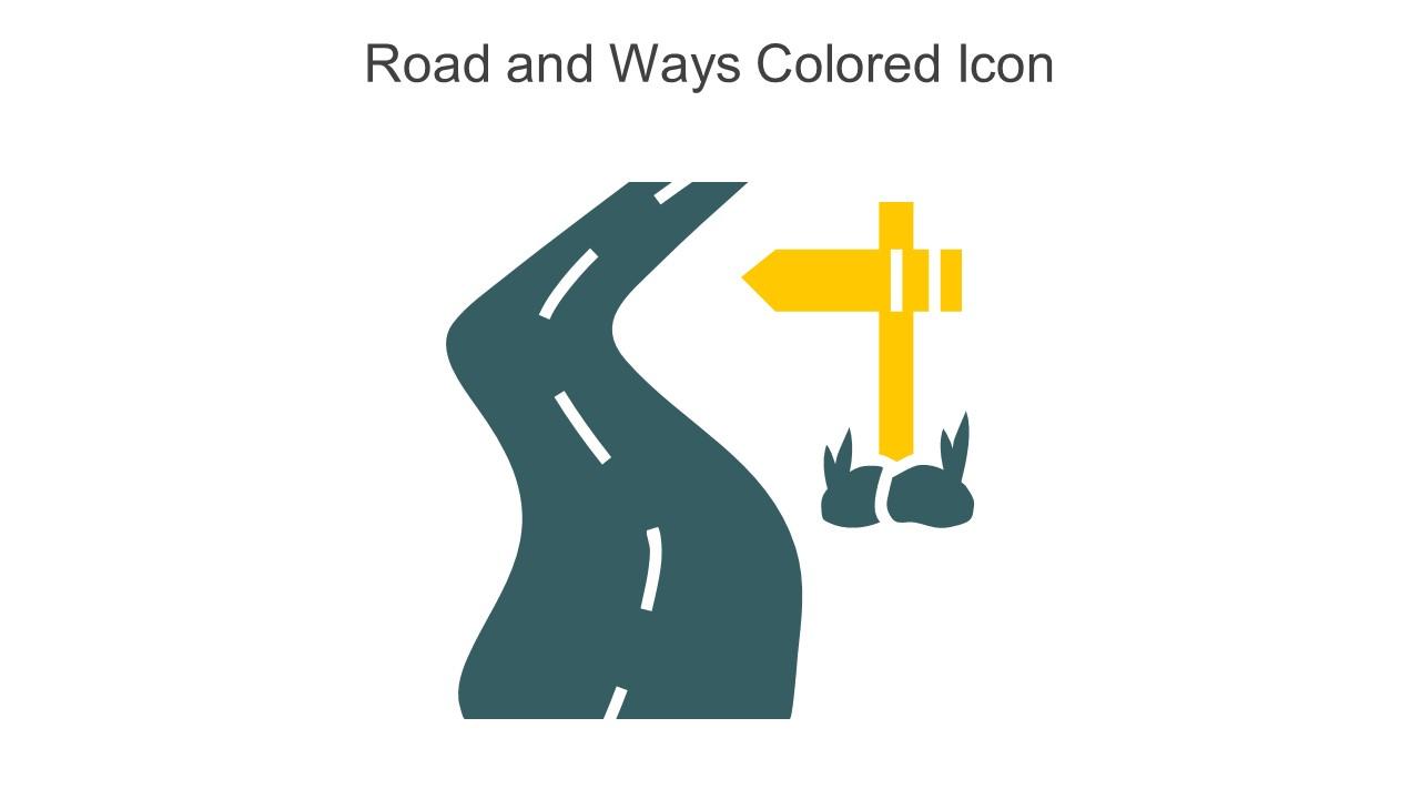 Road And Ways Colored Icon In Powerpoint Pptx Png And Editable Eps Format Slide01