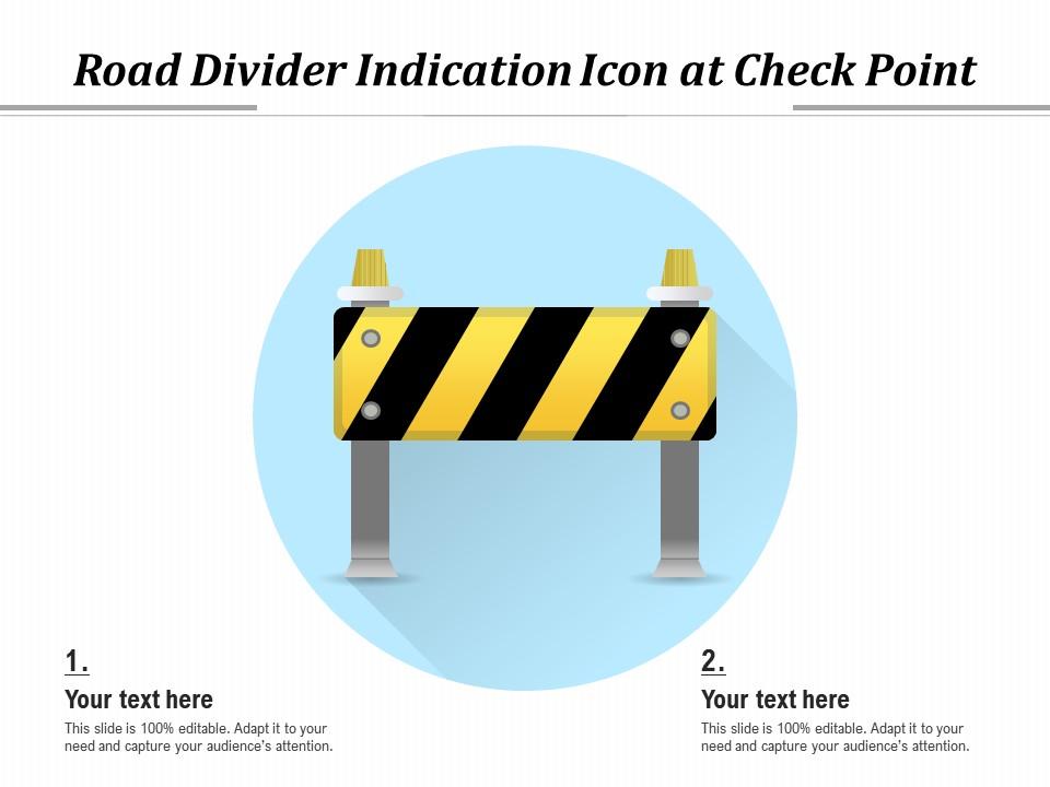 Road divider indication icon at check point Slide01