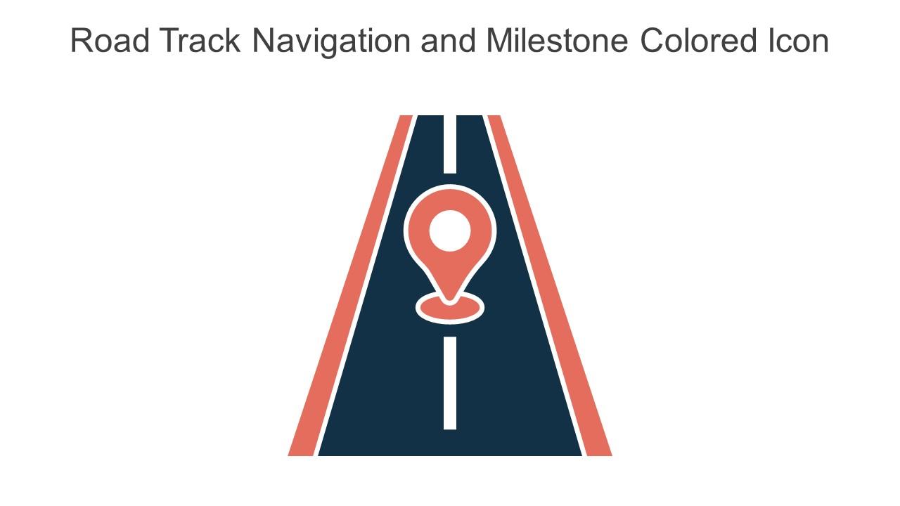 Road Track Navigation And Milestone Colored Icon In Powerpoint Pptx Png And Editable Eps Format