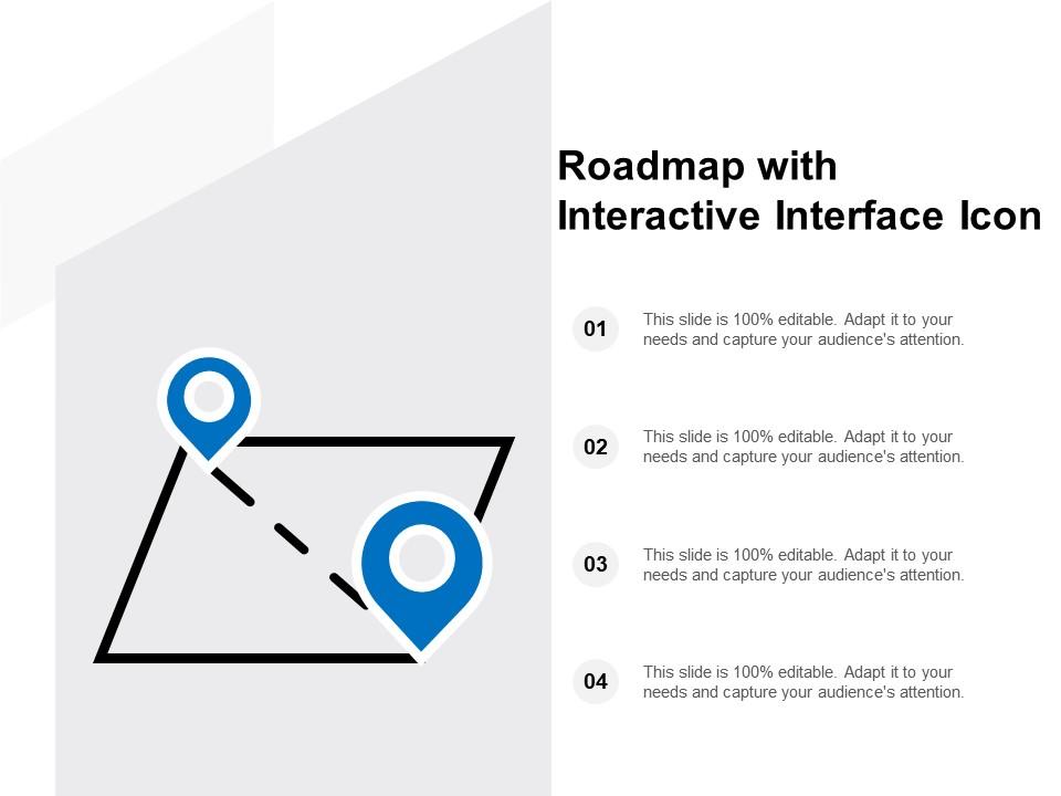 Roadmap with interactive interface icon Slide01