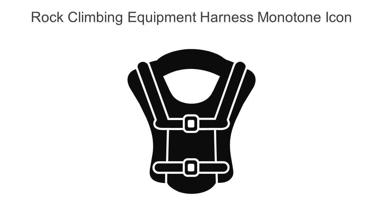 Rock Climbing Equipment Harness Monotone Icon In Powerpoint Pptx Png And Editable Eps Format