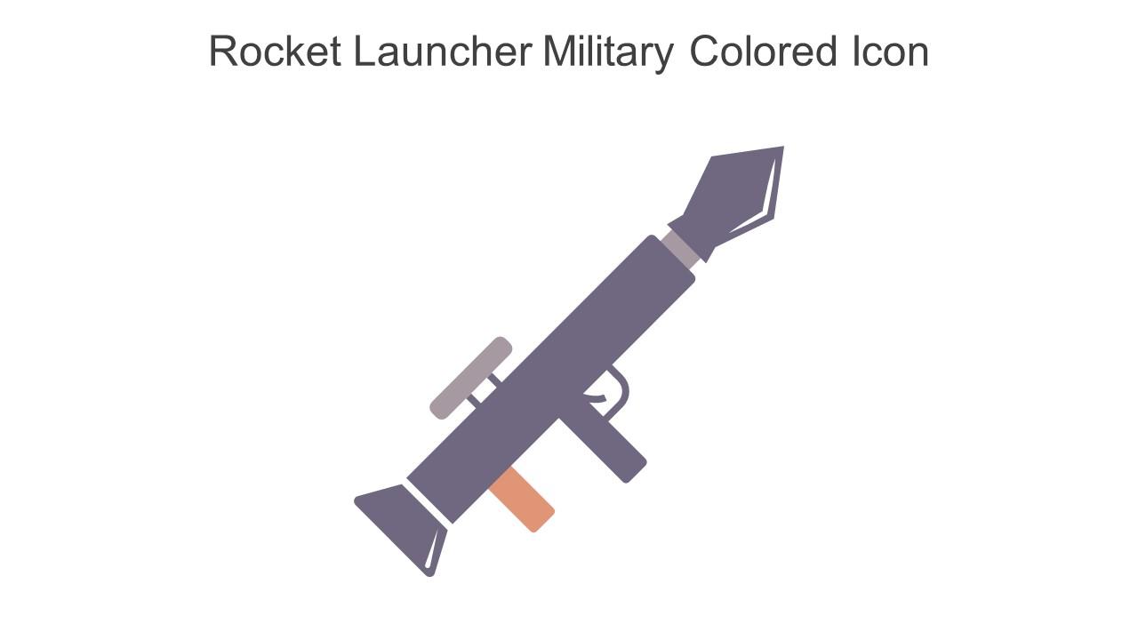 Rocket Launcher Military Colored Icon In Powerpoint Pptx Png And Editable Eps Format