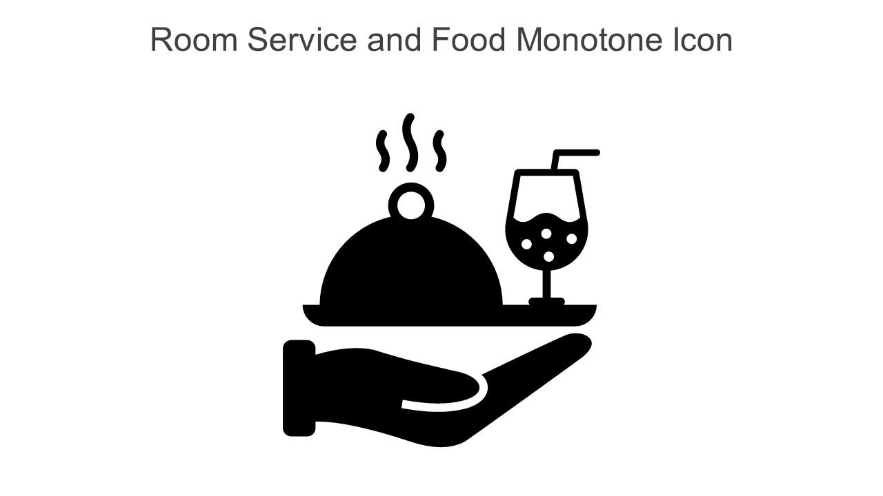 Room Service And Food Monotone Icon In Powerpoint Pptx Png And Editable Eps Format Slide01
