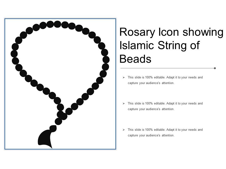 Rosary icon showing islamic string of beads Slide01