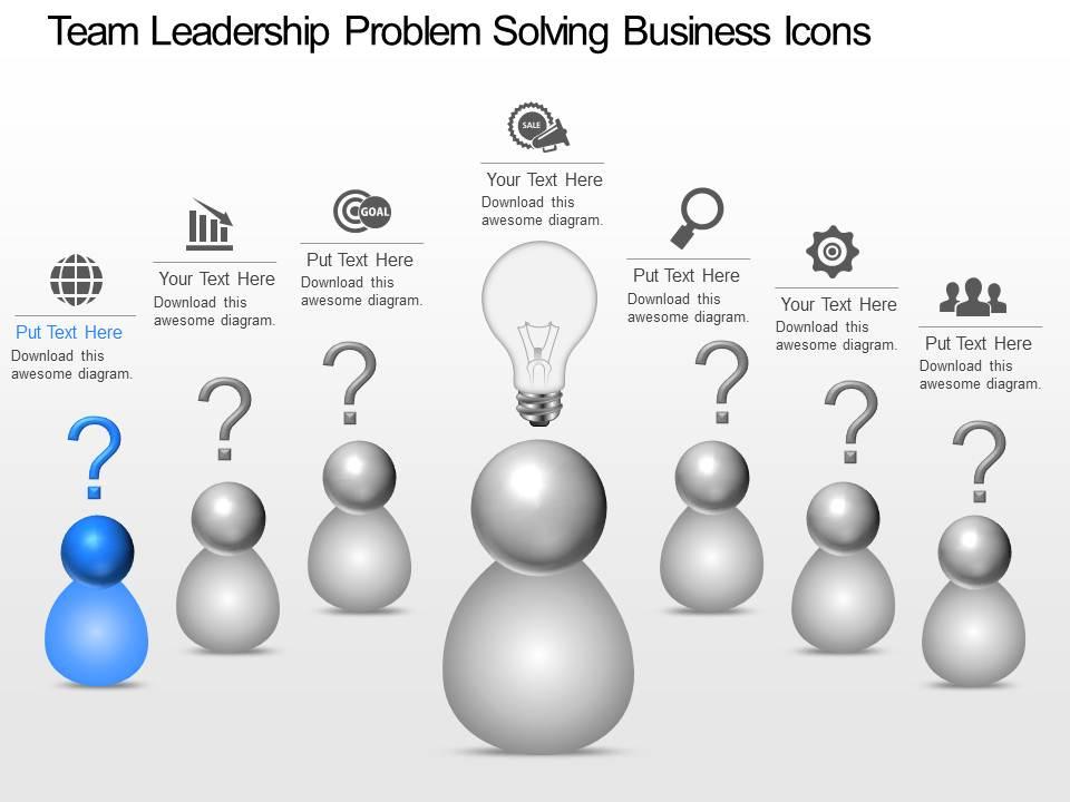 Rp team leadership problem solving business icons powerpoint template Slide01