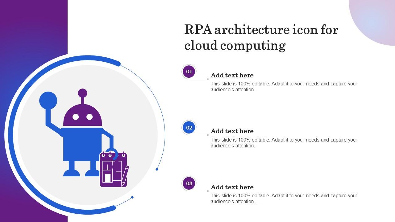 RPA Architecture Icon For Cloud Computing Slide01