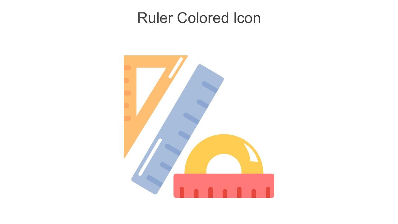 Ruler Colored Icon in powerpoint pptx png and editable eps format Slide01