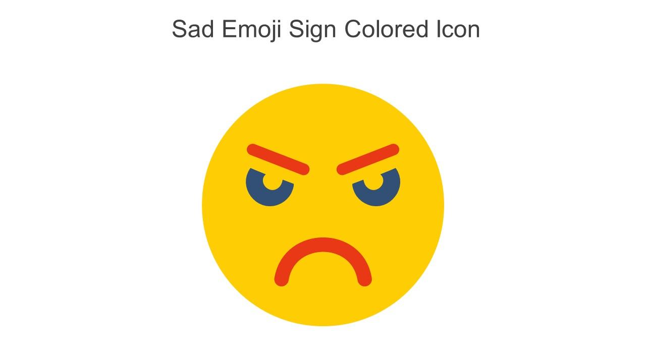 Sad Emoji Sign Colored Icon In Powerpoint Pptx Png And Editable Eps Format