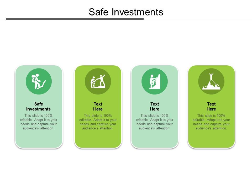 Safe investments ppt powerpoint presentation icon example introduction cpb Slide01