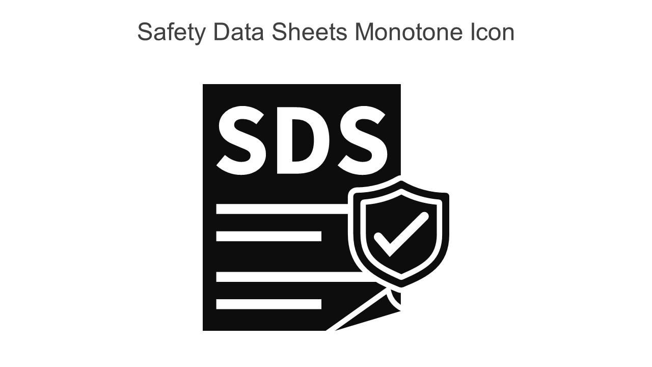 Safety Data Sheets Monotone Icon In Powerpoint Pptx Png And Editable Eps Format Slide01