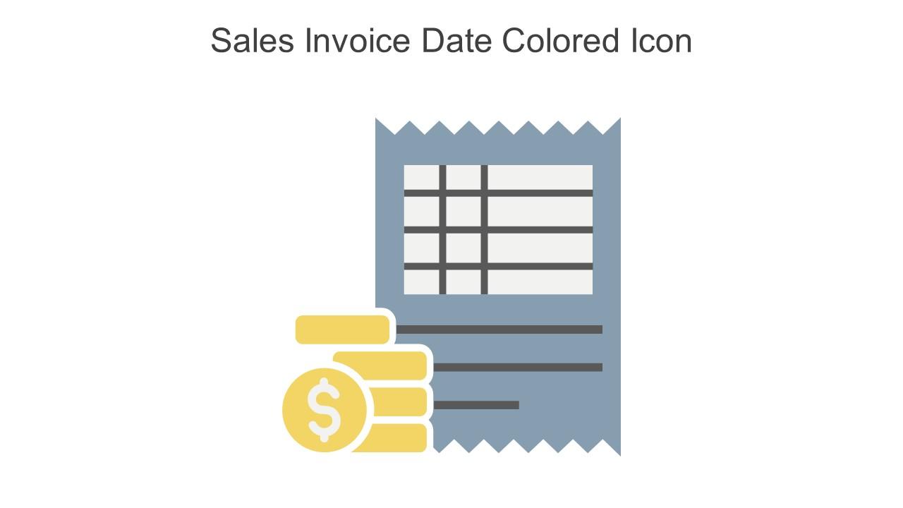 Sales Invoice Date Colored Icon in powerpoint pptx png and editable eps format Slide01