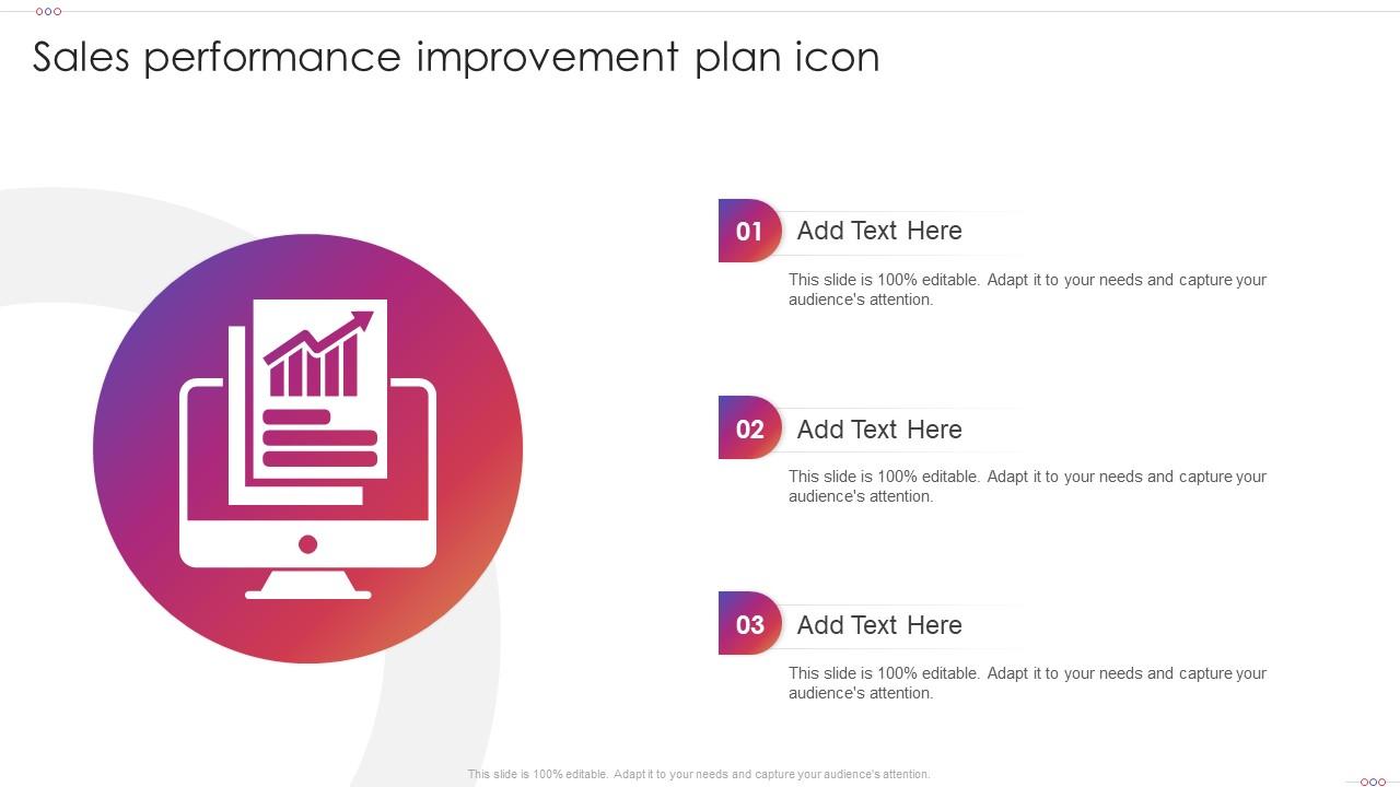 Sales Performance Improvement Plan Icon Slide01