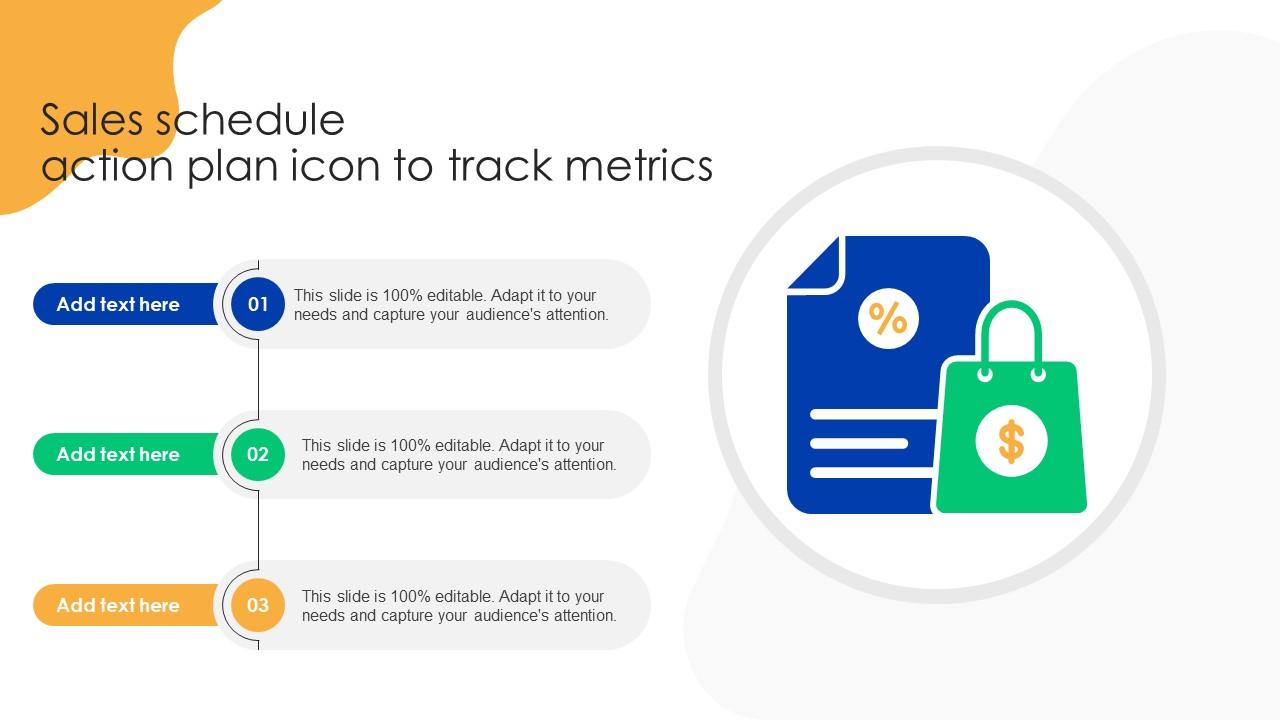 Sales Schedule Action Plan Icon To Track Metrics