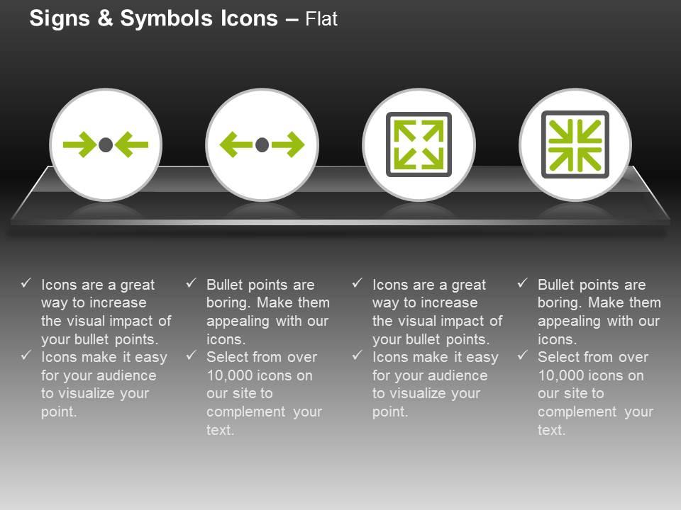 Same opposite directional arrows direction indication ppt icons graphics Slide01