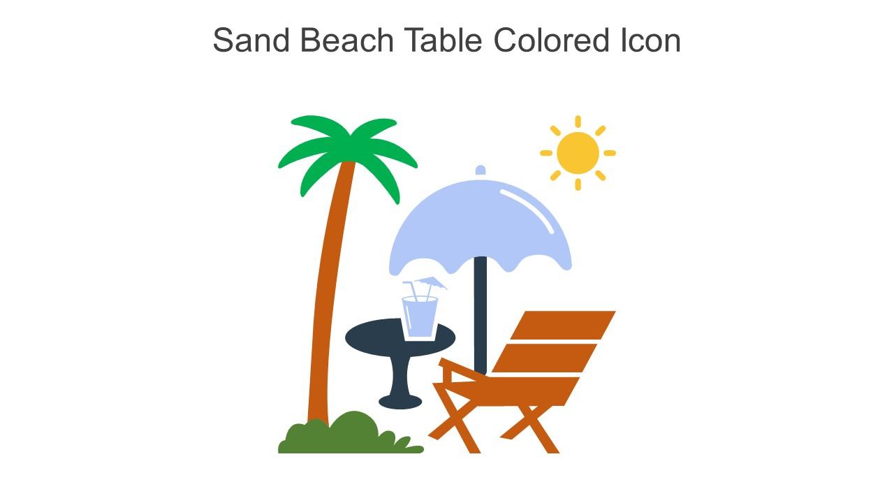 Sand Beach Table Colored Icon In Powerpoint Pptx Png And Editable Eps Format