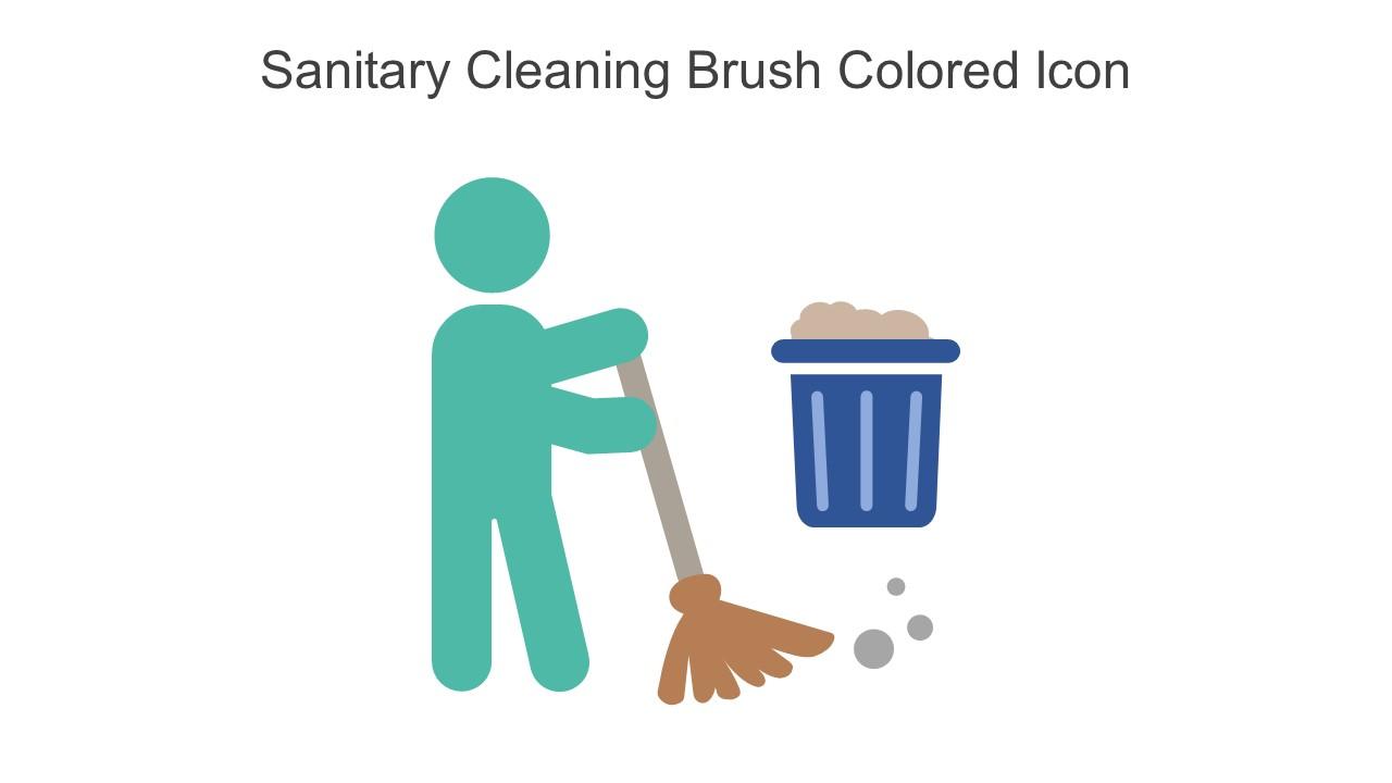 Sanitary Cleaning Brush Colored Icon In Powerpoint Pptx Png And Editable Eps Format Slide01