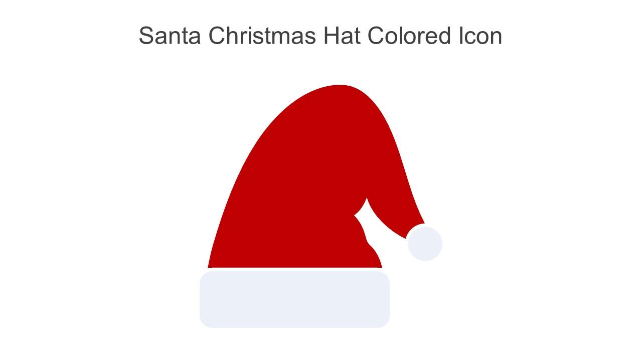 Santa Christmas Hat Colored Icon In Powerpoint Pptx Png And Editable Eps Format Slide01
