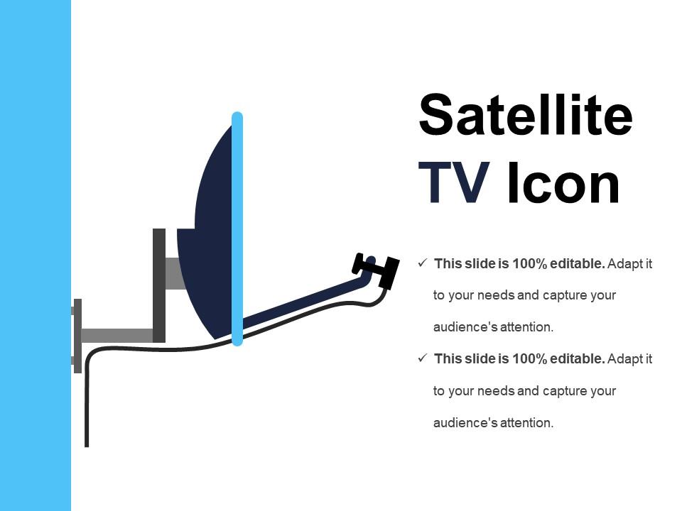 Satellite tv icon powerpoint presentation Slide01