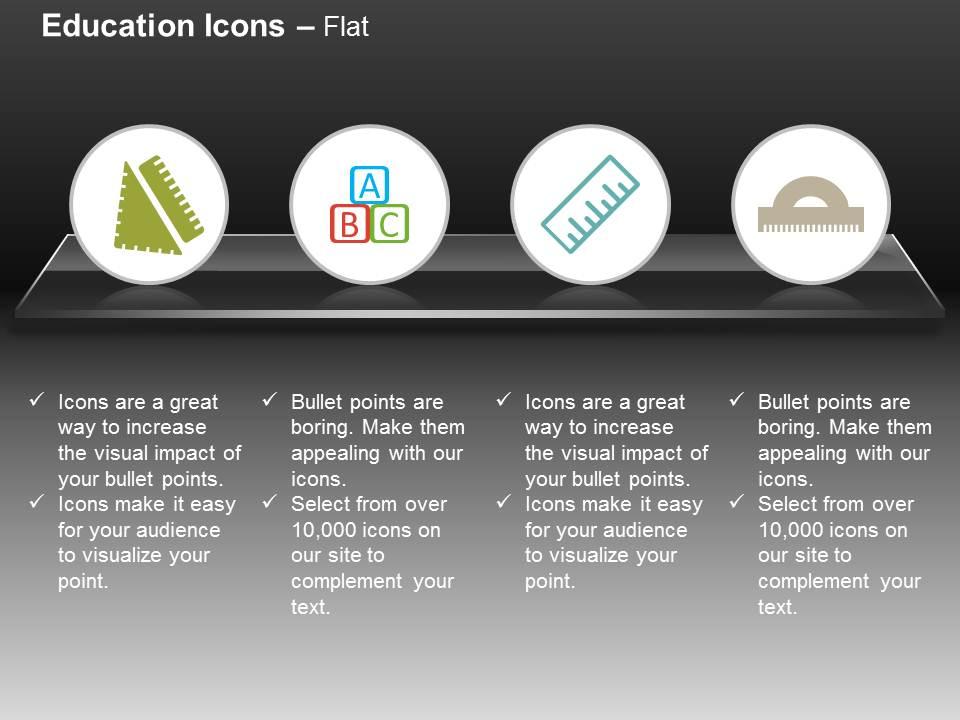 Scale alphabet cubes measurement tools ppt icons graphics Slide01