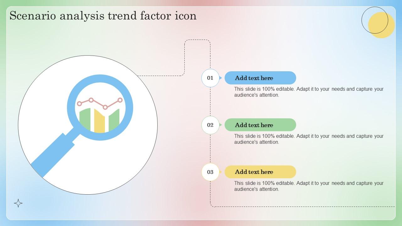 Scenario Analysis Trend Factor Icon Ppt Example