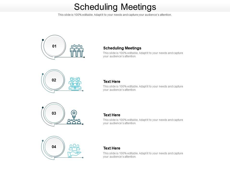 Scheduling meetings ppt powerpoint presentation icon example cpb Slide01