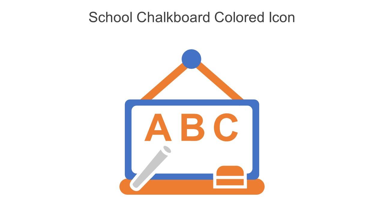 School Chalkboard Colored Icon In Powerpoint Pptx Png And Editable Eps Format