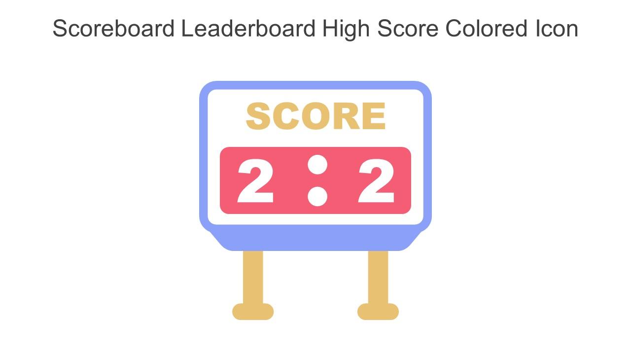 Scoreboard Leaderboard High Score Colored Icon In Powerpoint Pptx Png And Editable Eps Format