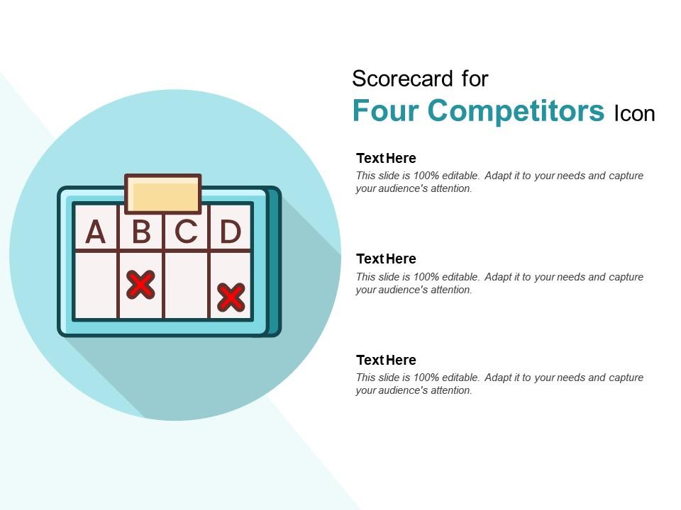 Scorecard for four competitors icon Slide01