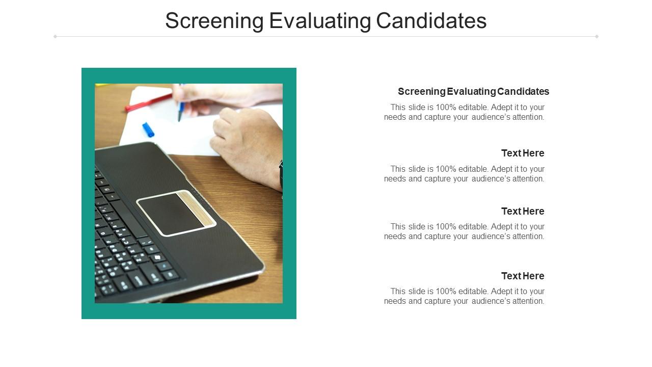 Screening evaluating candidates ppt powerpoint presentation icon outfit cpb Slide01