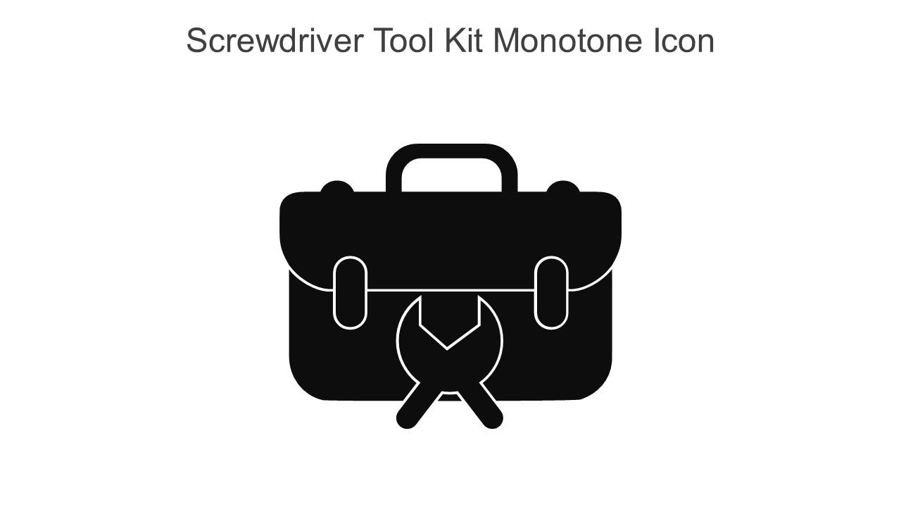 Screwdriver Tool Kit Monotone Icon In Powerpoint Pptx Png And Editable Eps Format
