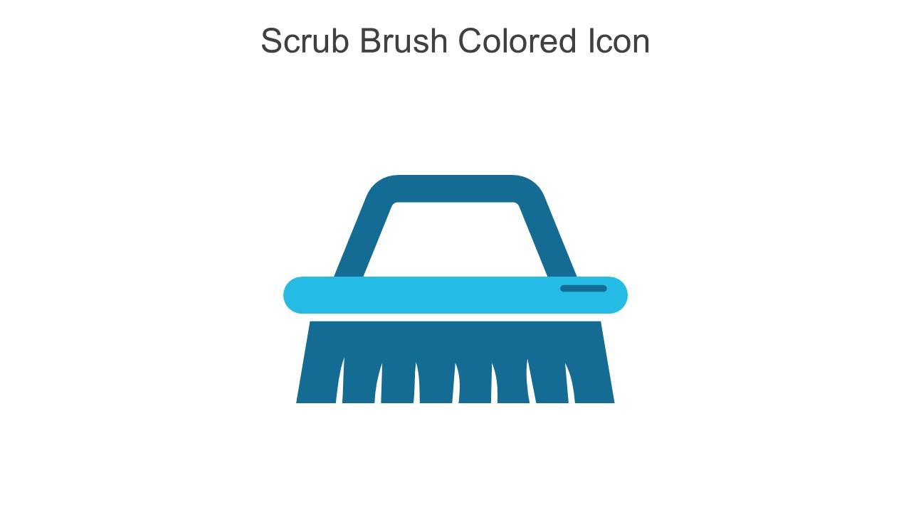 Scrub Brush Colored Icon In Powerpoint Pptx Png And Editable Eps Format